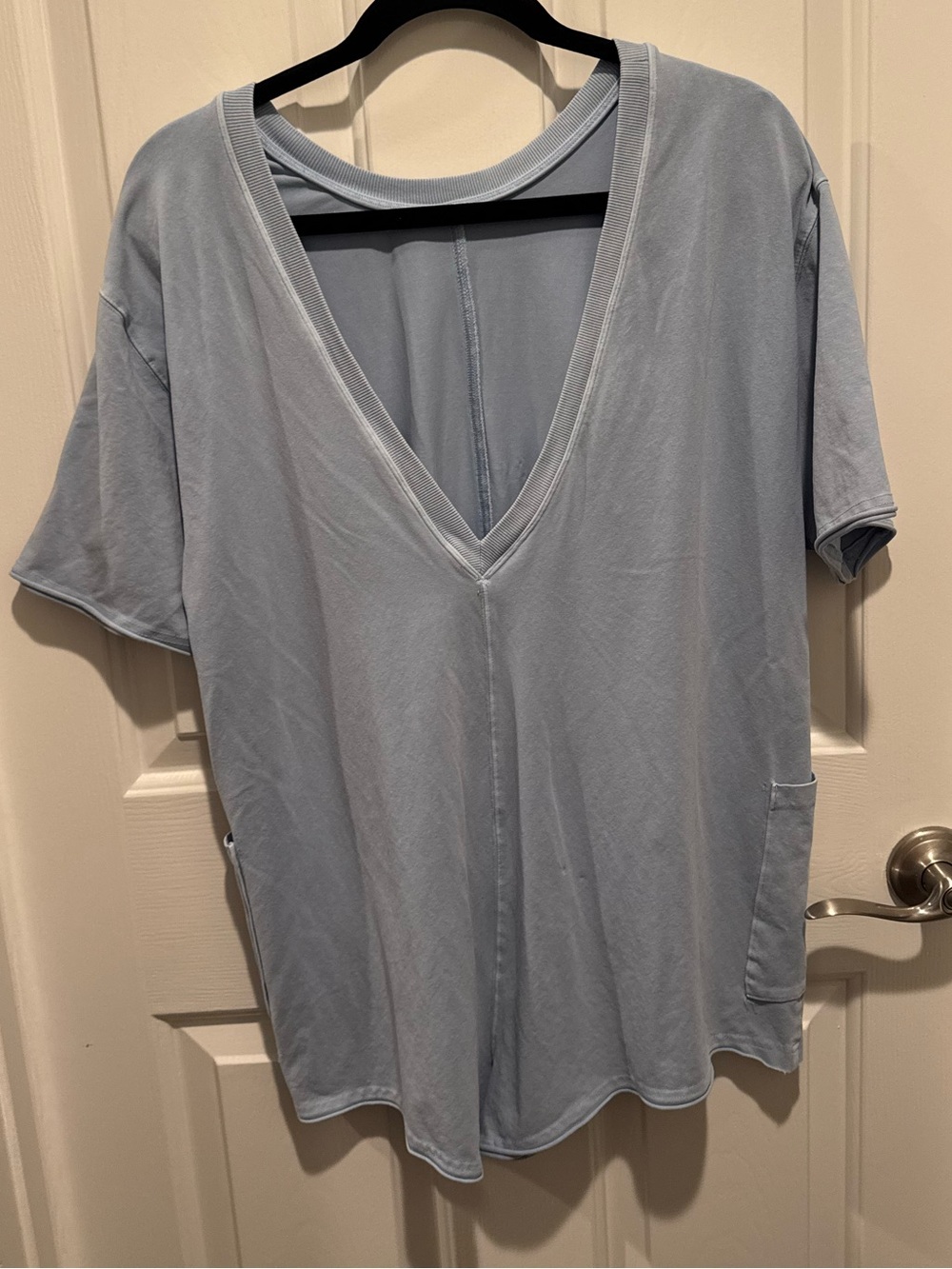 FP Movement Light Blue Hot Shot Short Sleeve Pocket Tee Romper Size XS - Picture 6 of 16